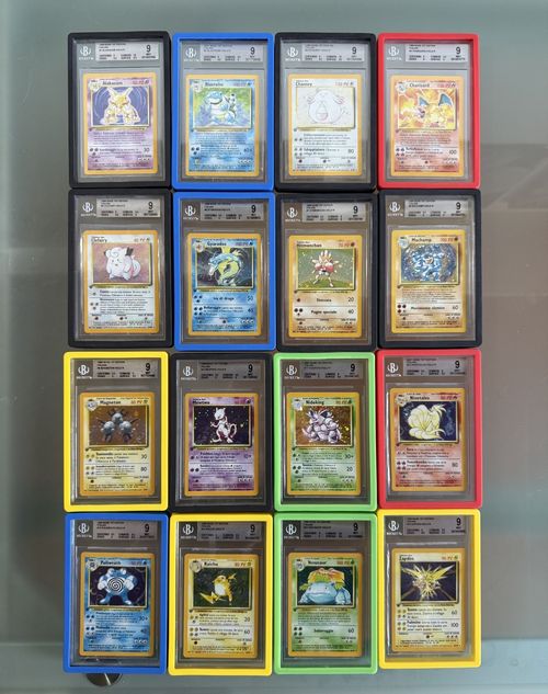 BGS 9 Full Set 16 Holo Pokemon 1999 First 1 Edition Deutsch Mint (Charizard)