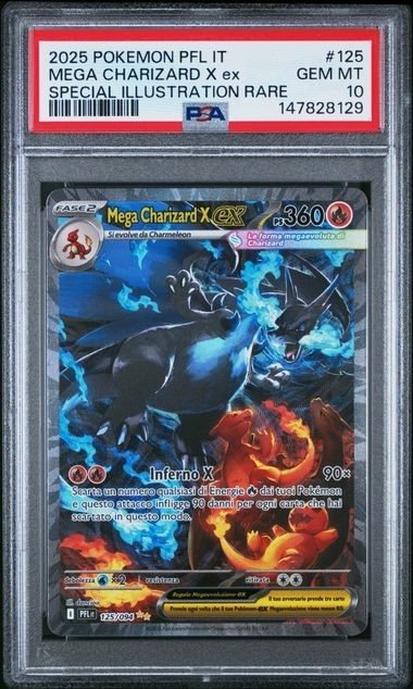 Pokémon | Mega Charizard X ex | 125/094 | Geisterflammen | SIR | PSA 10 ITA – Foto 1