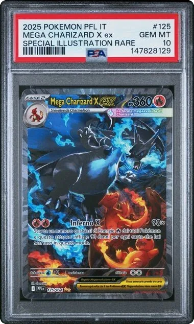 Pokémon | Mega Charizard X ex | 125/094 | Geisterflammen | SIR | PSA 10 ITA